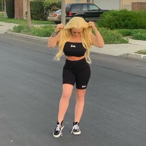 Black Barbie Forever 21 Matching Shorts Tank Set [Shorts and Crop Top Included]